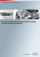 SSP 970243 - The 2015 Audi A3 Onboard Power Supply and Networking Systems 